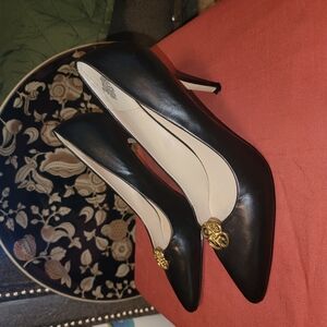 Elegant Black Leather Heels